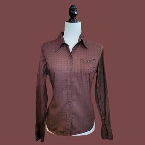 JACOB Connexion Brown Patterned Button Down Shirt